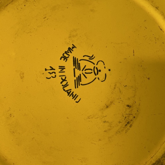 Enamel Yellow Tea Kettle Made in Poland 💛🖤 Vintage - Picture 4 of 6